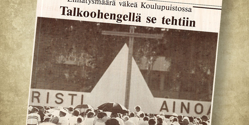 Kuva vanhasta Kirkko ja koti -lehden artikkelista vuodelta 1989.