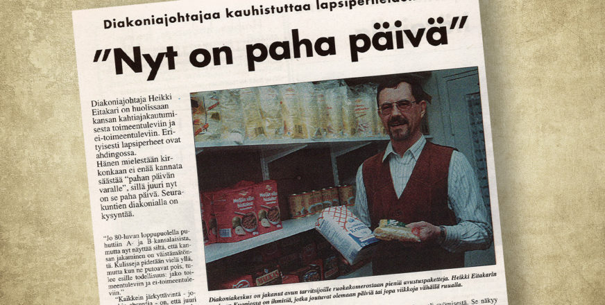 Artikkeli Kirkko ja koti -lehdestä vuodelta 1996