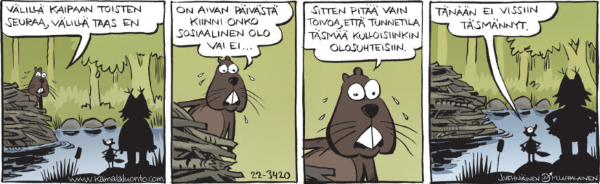 Kamala luonto -sarjakuva.