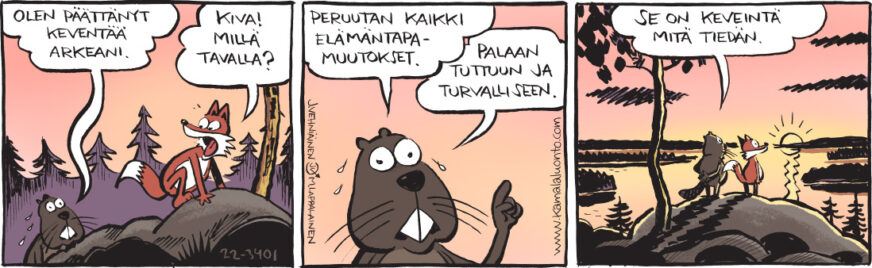 Kamala luonto -sarjakuva.