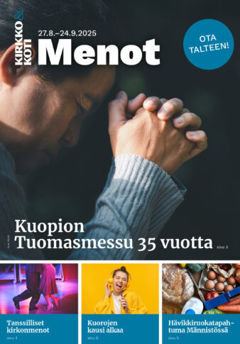 Kirkko ja koti Menot -liitteen kansi.