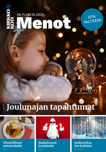 Kirkko ja koti Menot -tapahtumaliitteen kansi.