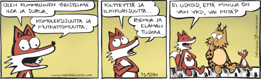 Kamala luonto -sarjakuva.