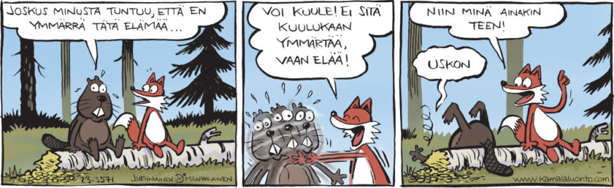 Kamala luonto -sarjakuva.